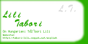 lili tabori business card